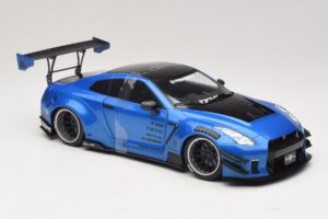 Nissan GT-R R35 Liberty Walk Work T2 Blau Metallic Solido 1:18 S1805801 Metall — Bild 4 von 6