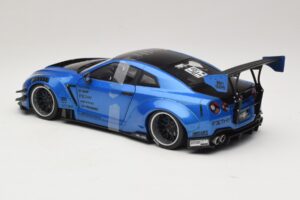 Nissan GT-R R35 Liberty Walk Work T2 Blau Metallic Solido 1:18 S1805801 Metall — Bild 5 von 6
