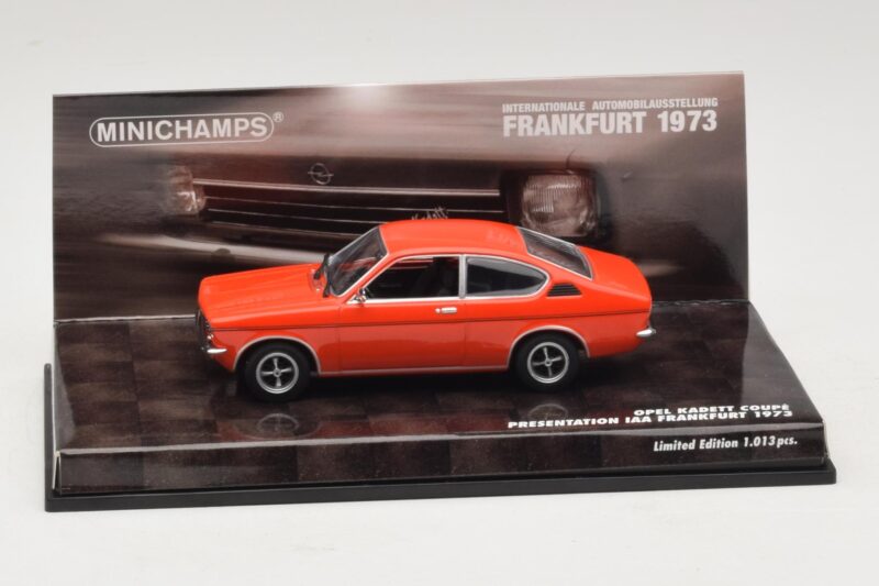 Opel Kadett C Coupé Präsentation IAA Frankfurt Rot Minichamps 1:43 436045620 Metall