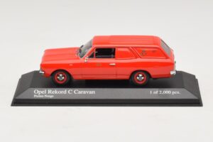Opel Rekord Caravan Norwegian Post Minichamps 1:43 433046195 Metall