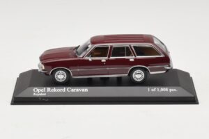 Opel Rekord D Caravan Rot Minichamps 1:43 400044012 Metall