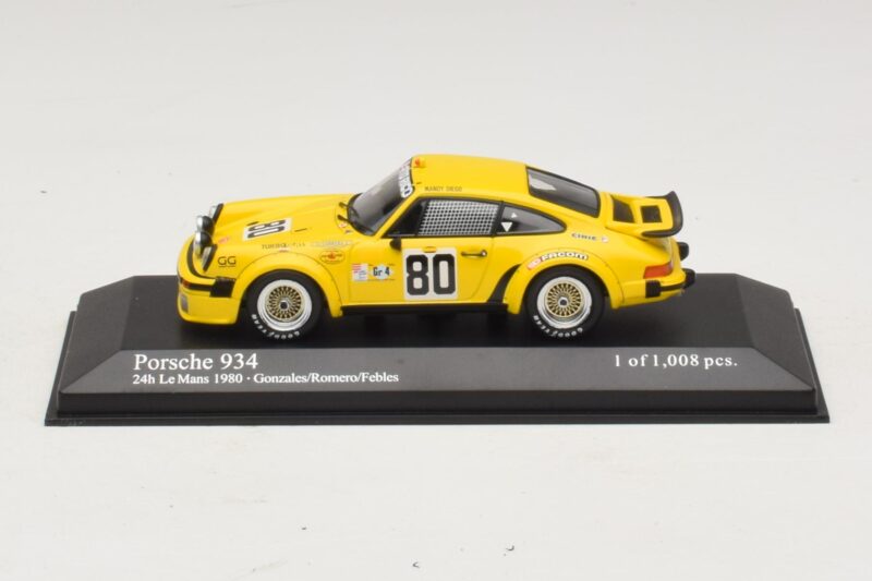 Porsche 911 934 #80 Gonzalez / Romero 24 Hours of Le Mans 1980 Minichamps 1:43 400806480 Metall