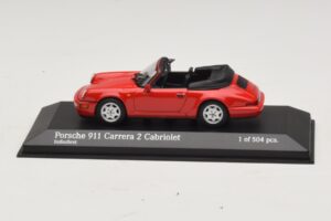 Porsche 911 964 Carrera 2 Cabriolet Rot Minichamps 1:43 430067330 Metall