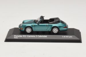 Porsche 911 964 Carrera 2 Cabriolet Türkis Minichamps 1:43 430067332 Metall