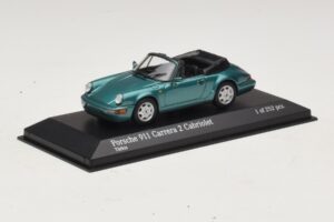 Porsche 911 964 Carrera 2 Cabriolet Türkis Minichamps 1:43 430067332 Metall — Bild 2 von 4