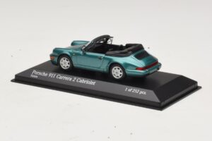 Porsche 911 964 Carrera 2 Cabriolet Türkis Minichamps 1:43 430067332 Metall — Bild 3 von 4