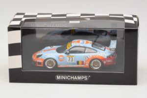Porsche 911 996 GT3 RSR Gulf #73 Lefort / Lambert 1000km Spa 2005 Minichamps 1:43 400056473-P1 Metall — Bild 4 von 4