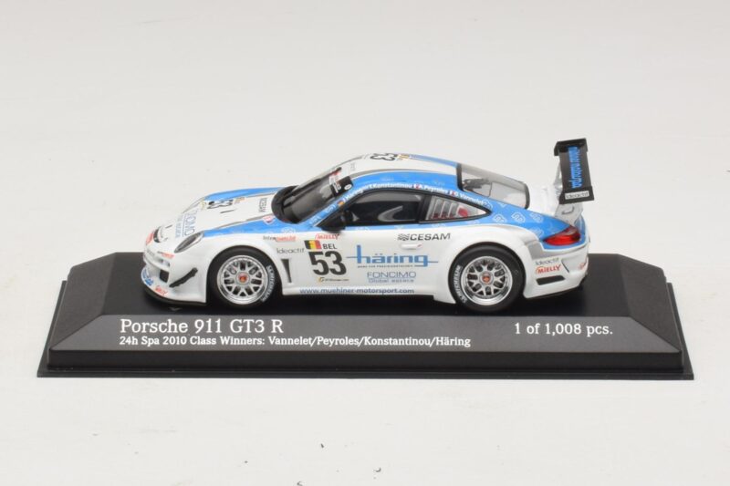 Porsche 911 997 GT3 R #53 Vannelet / Pyroles Class Winners 24 Hours of Spa 2010 Minichamps 1:43 400108953 Metall