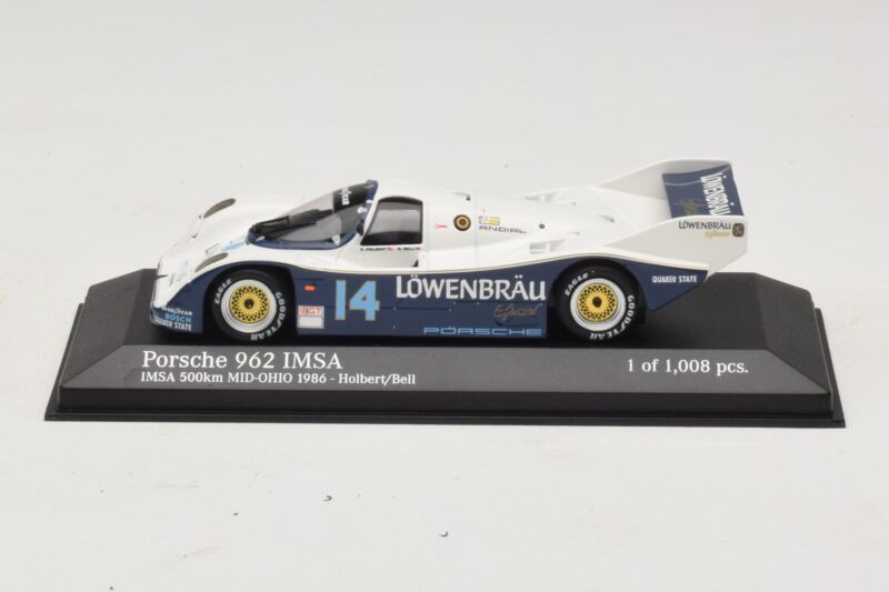 Porsche 962 IMSA #14 A. Holbert / D. Bell Mid-Ohio 500km 1986 Minichamps 1:43 Porsche 962 IMSA #14 A. Holbert / D. Bell Mid-Ohio 500km 1986 Minichamps 1:43 400866514 Metall