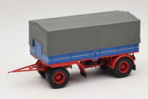 Lkw-Anhänger Blau Rot Minichamps 1:43 439159092 Metall