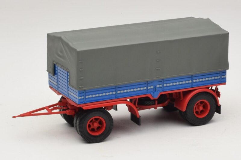 Lkw-Anhänger Blau Rot Minichamps 1:43 439159092 Metall