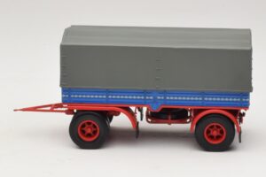 Lkw-Anhänger Blau Rot Minichamps 1:43 439159092 Metall — Bild 3 von 6