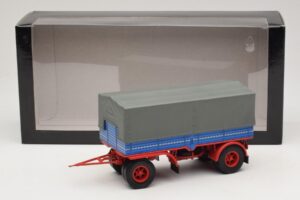 Lkw-Anhänger Blau Rot Minichamps 1:43 439159092 Metall — Bild 6 von 6