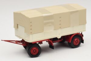Lkw-Anhänger Planen Weiß Rot Minichamps 1:43 439159096 Metall