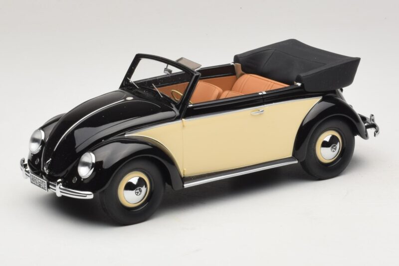 Volkswagen Beetle Cabriolet Schwarz Creme Minichamps 1:18 107054131 Resin