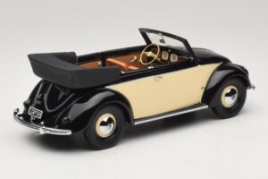 Volkswagen Beetle Cabriolet Schwarz Creme Minichamps 1:18 107054131 Resin — Bild 2 von 6