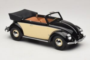 Volkswagen Beetle Cabriolet Schwarz Creme Minichamps 1:18 107054131 Resin — Bild 4 von 6