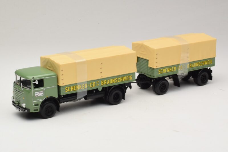 Bussing LU 11/16 Pritschenanhänger Schenker Minichamps 1:43 499073924 Metall