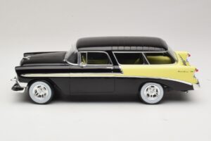 Chevrolet Bel Air Nomad Custom Schwarz & Hellgelb KK-Scale 1:18 KKDC181293 Metall — Bild 3 von 6