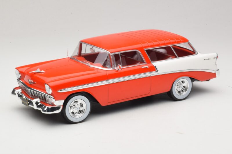 Chevrolet Bel Air Nomad Custom Hellrot & Weiß KK-Scale 1:18 KKDC181291 Metall