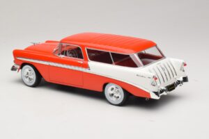 Chevrolet Bel Air Nomad Custom Hellrot & Weiß KK-Scale 1:18 KKDC181291 Metall — Bild 5 von 6