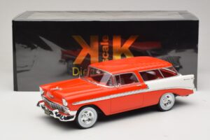 Chevrolet Bel Air Nomad Custom Hellrot & Weiß KK-Scale 1:18 KKDC181291 Metall — Bild 6 von 6