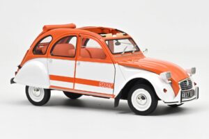 Citroen 2CV Spot Orange & Weiß Norev 1:18 181473 Metall