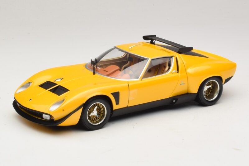 Lamborghini Miura SVR Gelb & Schwarz Kyosho 1:18 08319GY Metall