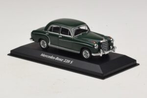 Mercedes 220 S W180 Dunkelgrün Maxichamps 1:43 940033001 Metall — Bild 3 von 5