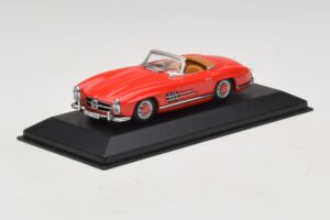 Mercedes 300 SL W198 Rot Mit Brauner Innenausstattung Minichamps 1:43 MB009 Metall — Bild 2 von 5