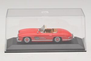 Mercedes 300 SL W198 Rot Mit Brauner Innenausstattung Minichamps 1:43 MB009 Metall — Bild 4 von 5