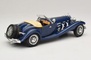 Mercedes 500K Roadster Blau Bburago 1:20 3070 Metall — Bild 3 von 8