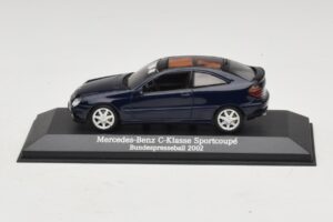 Mercedes C-Class Sportscoupe CL203 Blue Metallic Bundespressball Minichamps 1:43 MB010 Metall