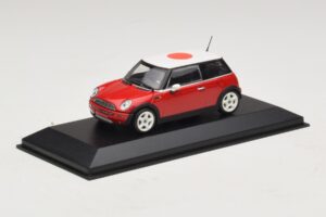 Mini Cooper One R50 Rot Mit Japanischer Flagge Minichamps 1:43 MINI034 Metall — Bild 2 von 5