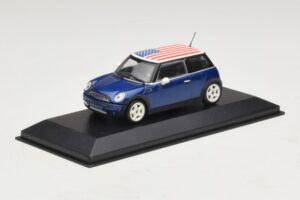 Mini Cooper S R53 Blau Mit Amerikanischer Flagge Minichamps 1:43 MINI014 Metall — Bild 2 von 5