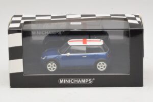Mini Cooper S R53 Blau Mit Englischer Flagge Minichamps 1:43 MINI012 Metall — Bild 5 von 5