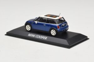 Mini Cooper S R53 Dunkelblau Mit Panoramadach Minichamps 1:43 MINI021 Metall — Bild 3 von 4