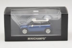 Mini Cooper S R53 Dunkelblau Mit Panoramadach Minichamps 1:43 MINI021 Metall — Bild 4 von 4