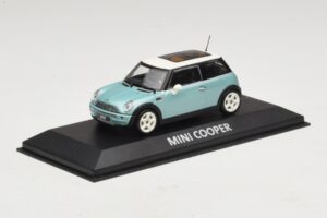 Mini Cooper S R53 Hellblau Metallic Mit Panoramadach Minichamps 1:43 MINI018 Metall — Bild 2 von 4