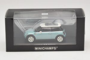 Mini Cooper S R53 Hellblau Metallic Mit Panoramadach Minichamps 1:43 MINI018 Metall — Bild 4 von 4