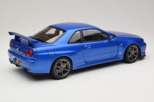 Nissan Skyline GT-R R34 V-Spec II Blau Metallic OEM Felgen KK-Scale 1:12 KKDC120211-1 Metall — Bild 3 von 8