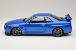 Nissan Skyline GT-R R34 V-Spec II Blau Metallic OEM Felgen KK-Scale 1:12 KKDC120211-1 Metall — Bild 4 von 8