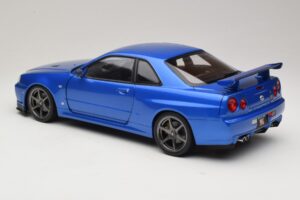 Nissan Skyline GT-R R34 V-Spec II Blau Metallic OEM Felgen KK-Scale 1:12 KKDC120211-1 Metall — Bild 7 von 8