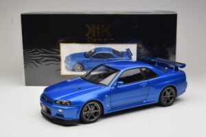 Nissan Skyline GT-R R34 V-Spec II Blau Metallic OEM Felgen KK-Scale 1:12 KKDC120211-1 Metall — Bild 8 von 8