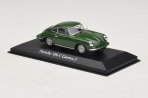 Porsche 356C Carrera 2 Dunkelgrün Maxichamps 1:43 940062360 Metall — Bild 3 von 5