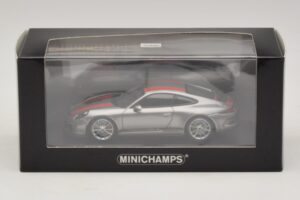 Porsche 911 991.1 R Silber Mit Orangen Streifen Minichamps 1:43 410066222 Metall — Bild 5 von 5