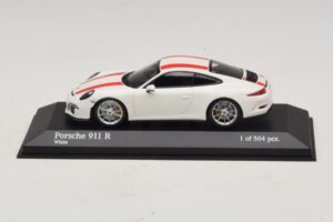 Porsche 911 991.1 R Weiß Mit Roten Streifen Minichamps 1:43 410066220 Metall — Bild 2 von 6
