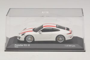 Porsche 911 991.1 R Weiß Mit Roten Streifen Minichamps 1:43 410066220 Metall — Bild 5 von 6