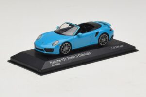 Porsche 911 991.1 Turbo S Cabriolet Blau Minichamps 1:43 410067182 Metall — Bild 2 von 5