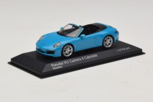 Porsche 911 991.2 Carrera 4 Cabriolet Blau Minichamps 1:43 410067232 Metall — Bild 2 von 5